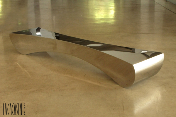 contemporary furniture - stainless steel coffee table sculpture by luca casini